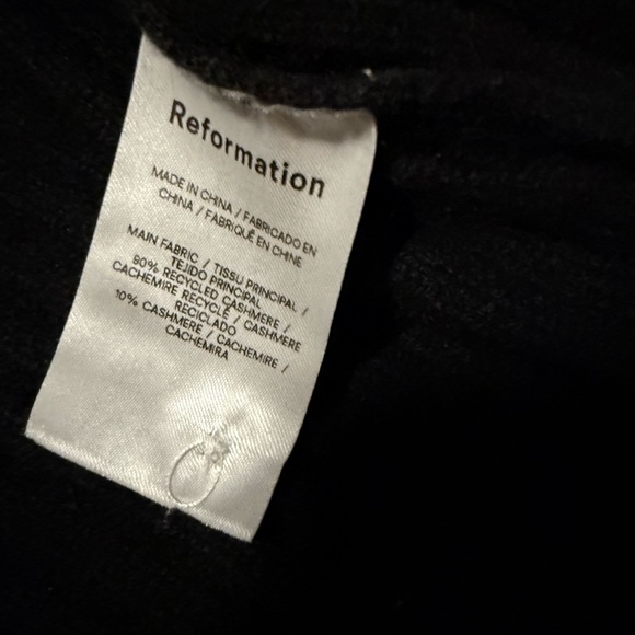 Reformation Black Ribbed Button-Up Sweater - Picture 4 of 5